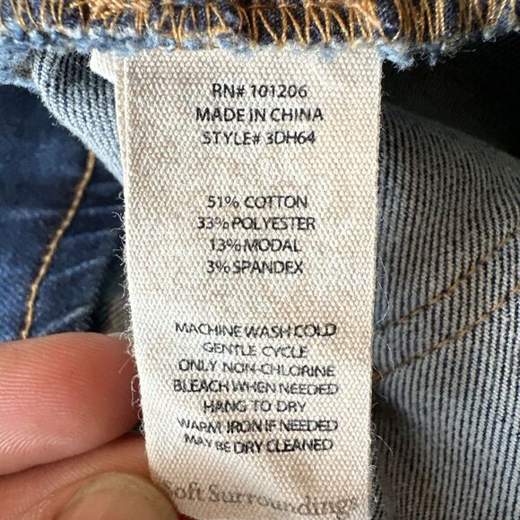 Soft Surroundings Crop Skinny Jegging Denim Dark‎ Wash Size PS Petite Small M1 - Picture 6 of 13